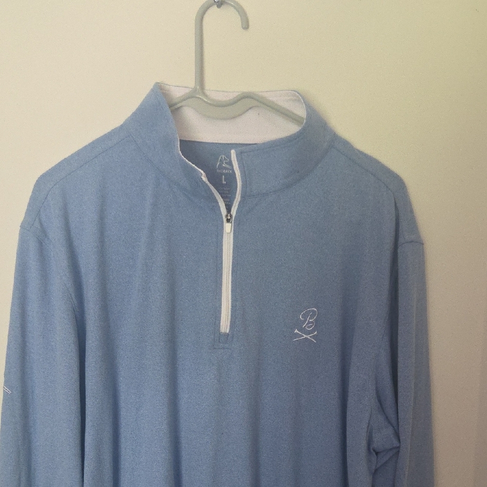 Rhoback Sky Blue Zip-Up Sweater